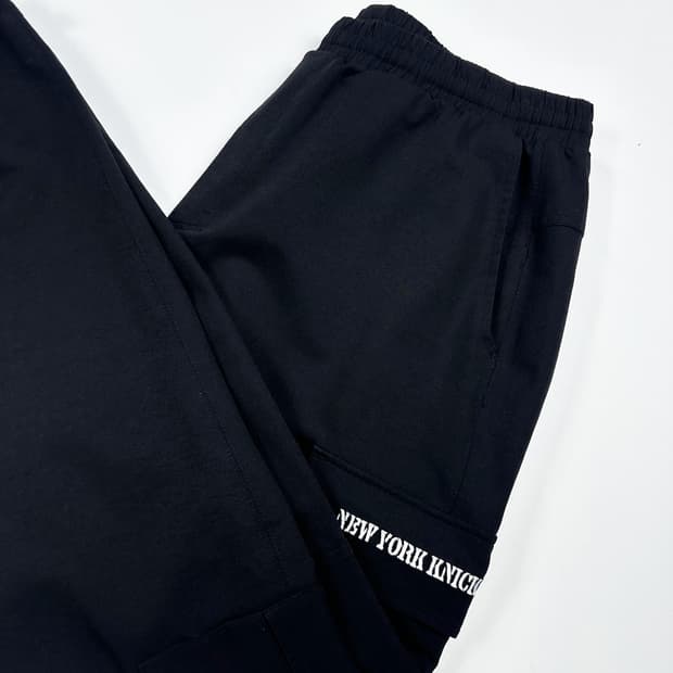 MLB 뉴욕닉스 블랙 우븐 조거팬츠 (XL)
