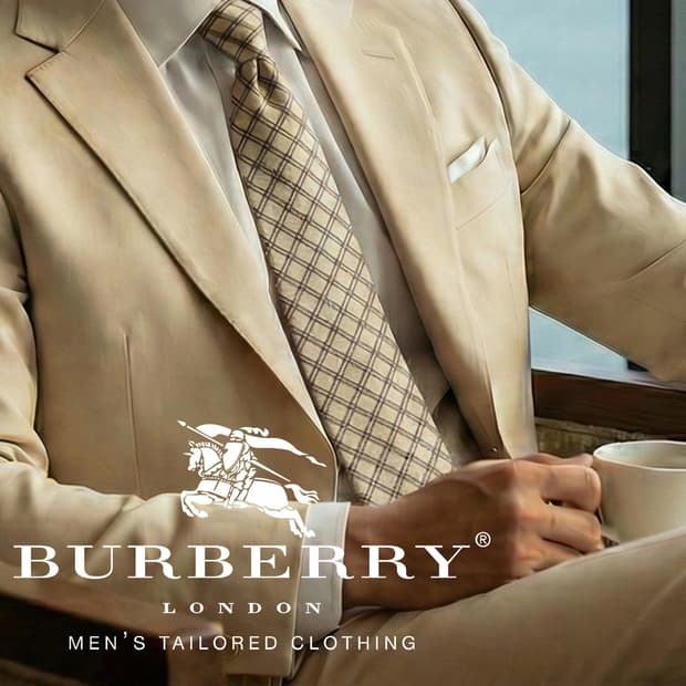 버버리 실크 베이지 체크 넥타이 9.6cm B등급 A18656
