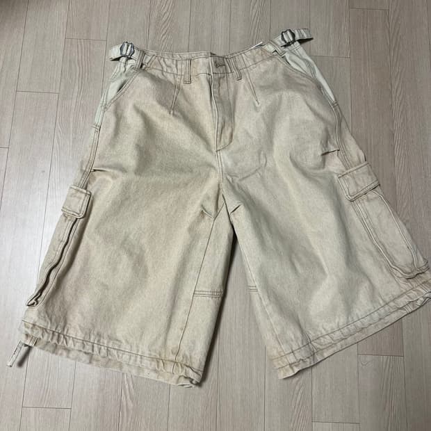 ETCE 레이어드 백 카고 쇼츠 베이지 L