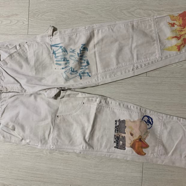 [34]트래비스스캇 프라그먼트 더블니 팬츠