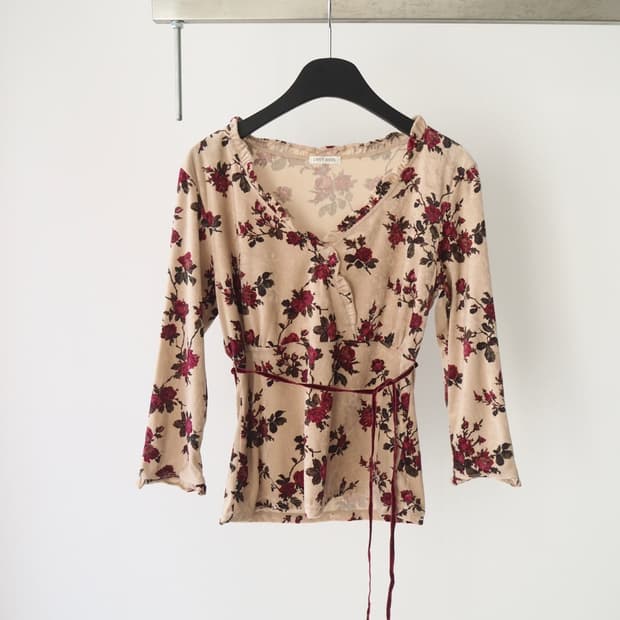 L'EST ROSE velour blouse 
