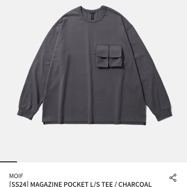 모이프 매거진 포켓 티[2] 차콜