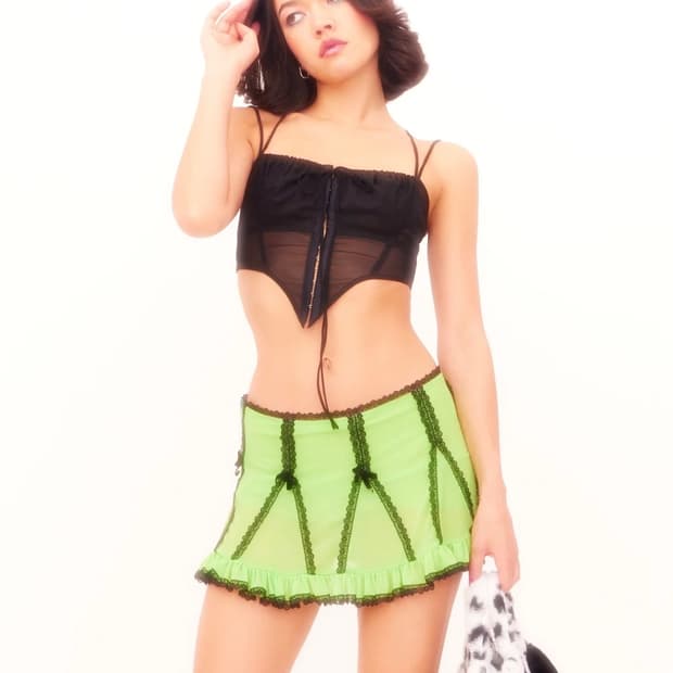 Nodress 네온그린 스커트 Ssize