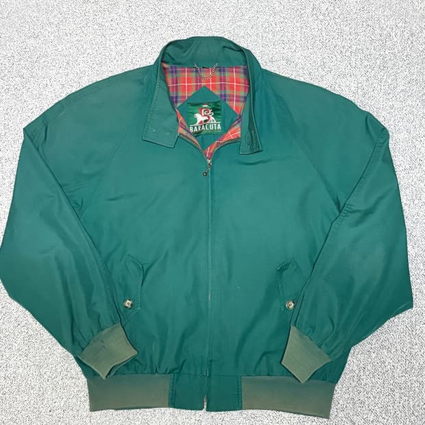 90s 빈티지 바라쿠타 G9 헤링턴 자켓 레이싱그린