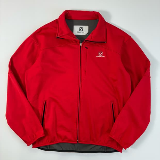 Salomon  살로몬 레드 윈드브레이크 미들 자켓 