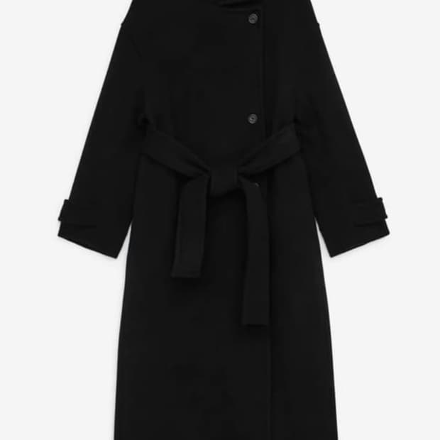 구해요) 오버사이즈 울 블렌드 코트 (블랙)