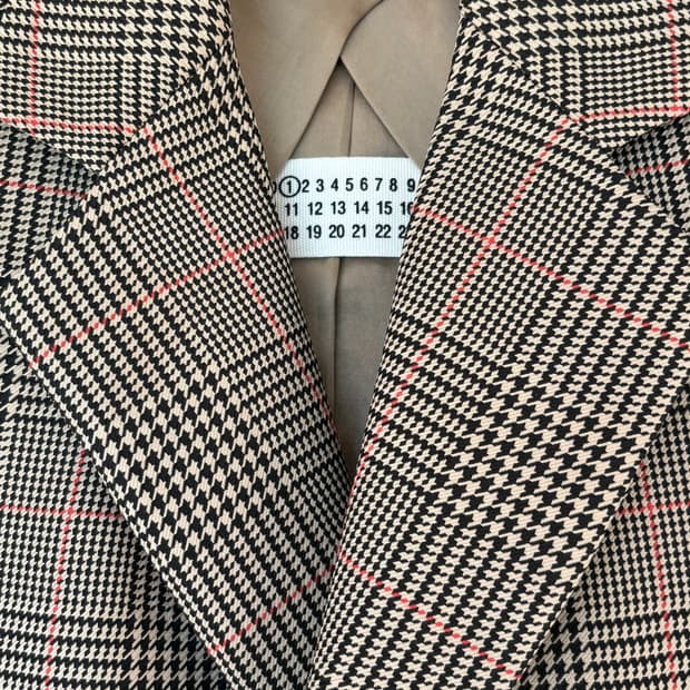 메종 마르지엘라 클래식 체크 블레이져 / 38사이즈 / 55