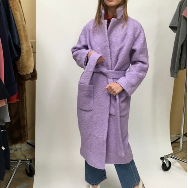 가니 GANNI 라벤더 코트