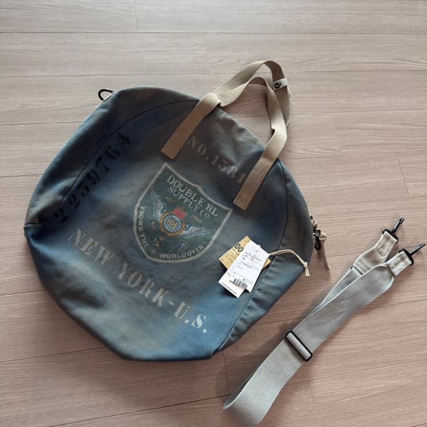 rrl 더블알엘 그래픽 워싱 캔버스 토트백