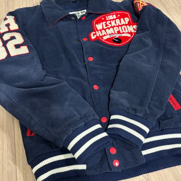 더 매드니스 패치 와펜 코듀로이 바시티 자켓 M