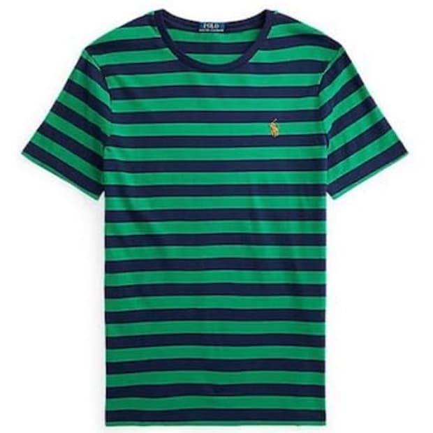 랄프로렌 Custom Slim Fit Striped Crewneck T