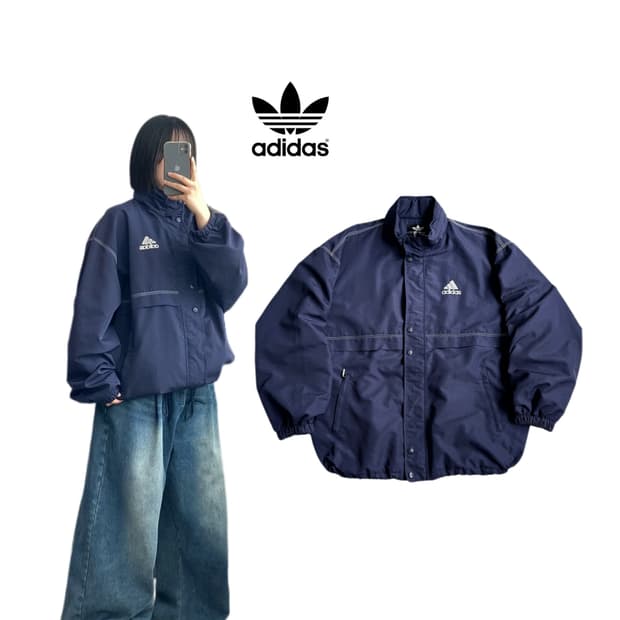 아디다스 90s 110 빅사이즈 올드스쿨 바람막이 자켓