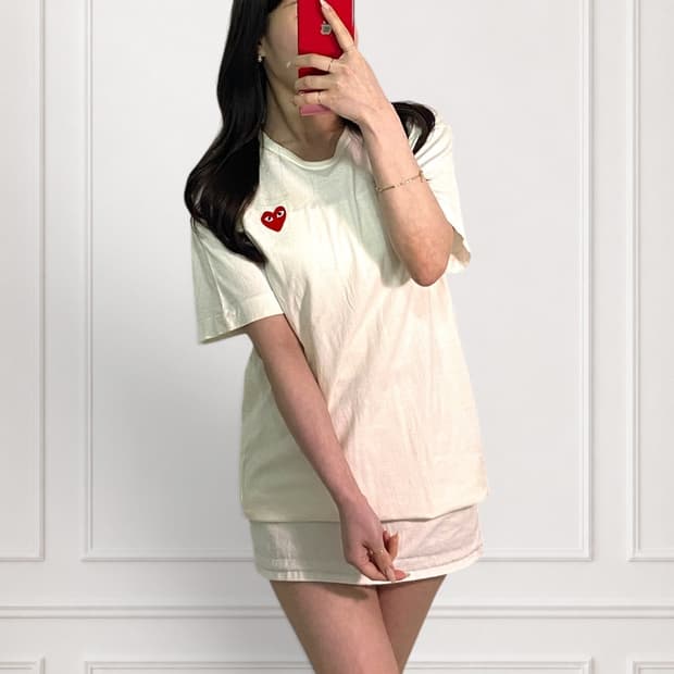 꼼데가르송 레드와펜 라운드티
