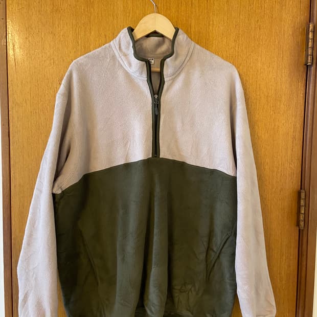 유니클로 투톤컬러 후리스 아노락