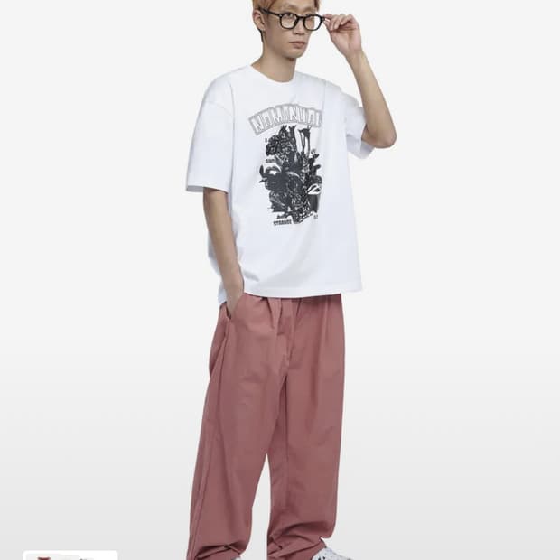 노매뉴얼 더스트핑크 나일론팬츠 M