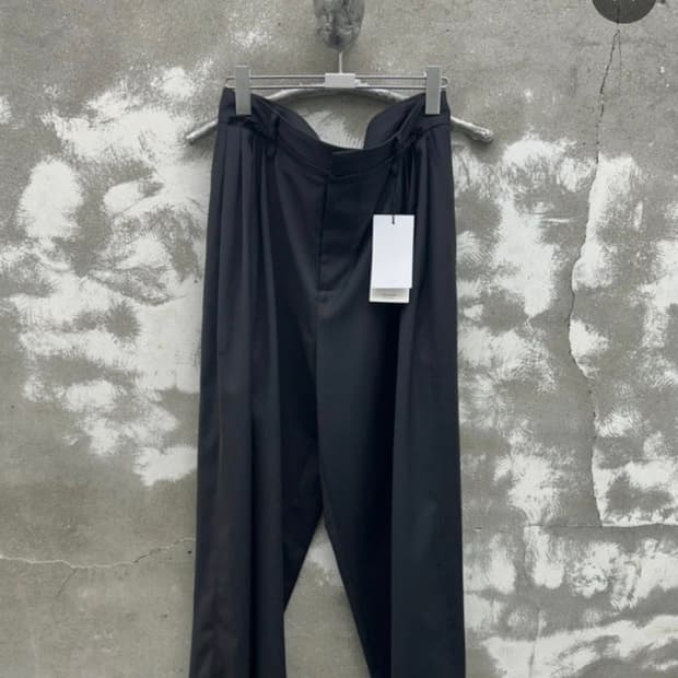 유스 4플리츠 팬츠 그레이 M