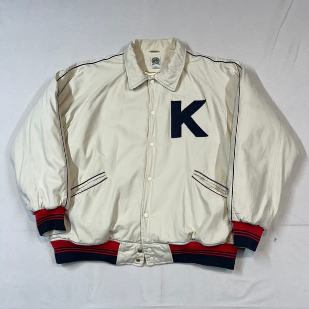 XXL) 빈티지 카키 스타디움 자켓