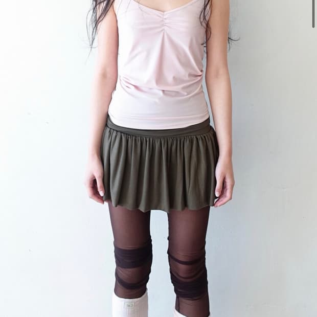 샵페어리 yuzu skirt (khaki)