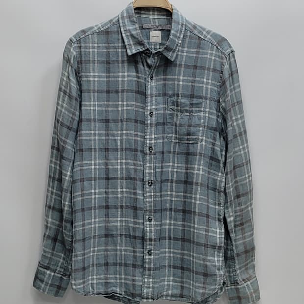 Series 시리즈 컴포트 피그먼트 린넨 체크 셔츠 / 남 95 BUX
