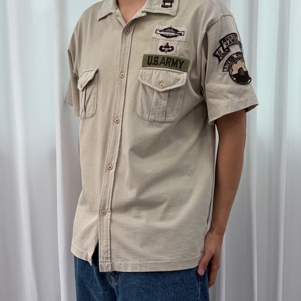 [M]아비렉스 밀리터리 스판덱스 반팔 셔츠