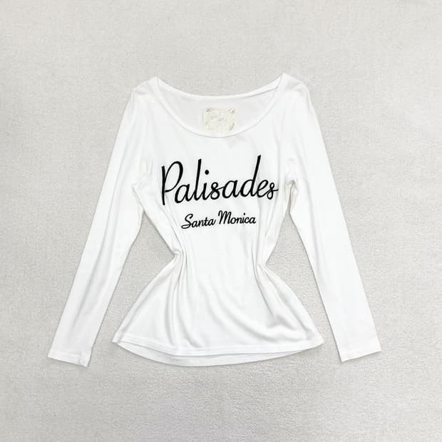 Discoat 레터링자수 롱슬리브