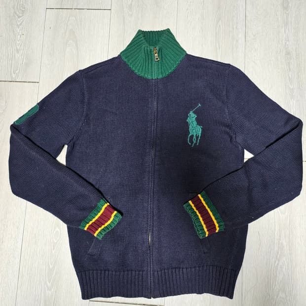 폴로랄프로렌 핀터깔 빅포니 니트 집업 M