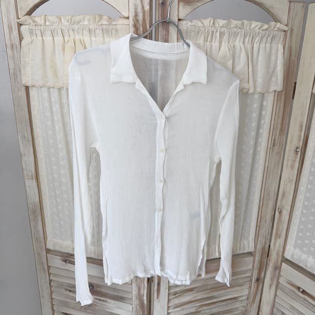See-through white shirt