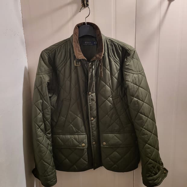 폴로 랄프로렌 카키 퀼팅 자켓