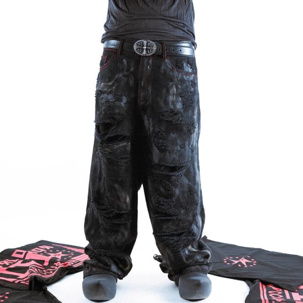 Destroyed Dirty Black Baggy Jeans