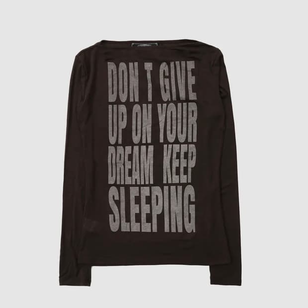 (1회착용) 배드블러드 KEEPSLEEPING 보트넥 루즈핏 티 초콜릿