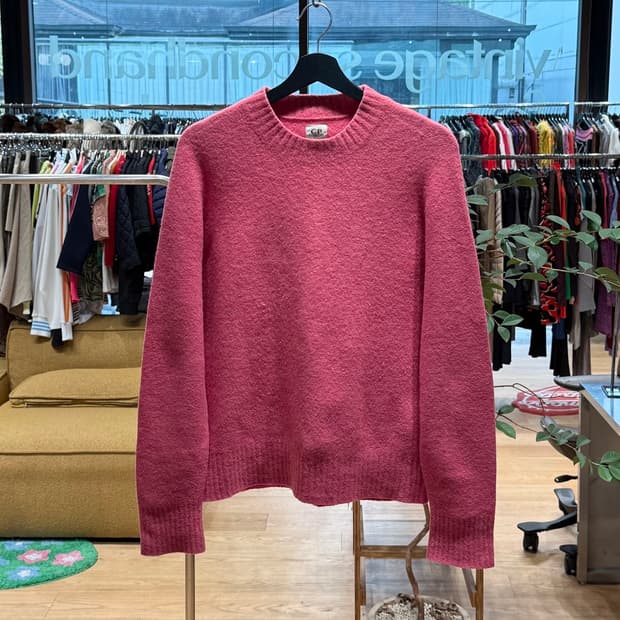 c.p.컴퍼니 핑크 울 라운드 니트 