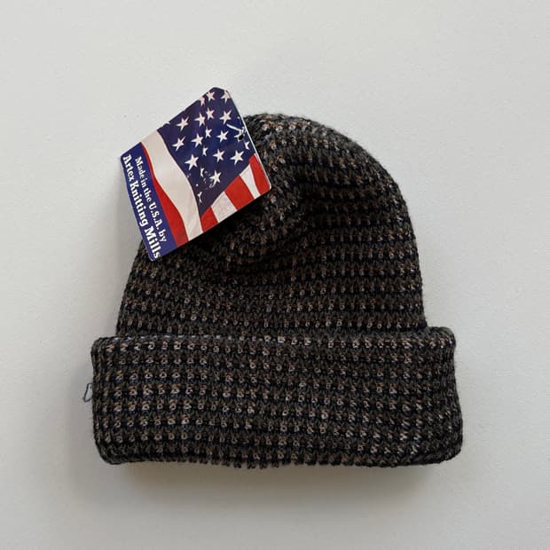 USA KNIT CAP (mixed black) (#006)