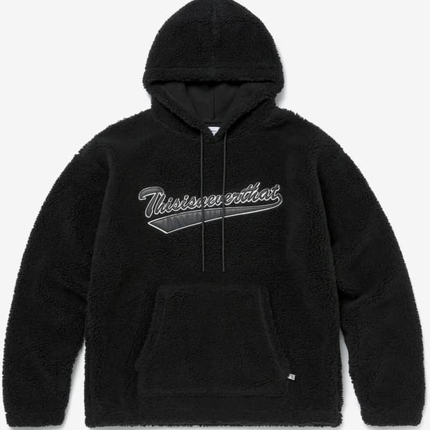 디네댓 후리스 후드티 Sherpa Fleece Hoodie Black