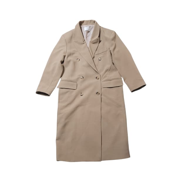 슬로우가먼츠 베이지 더블코트 F