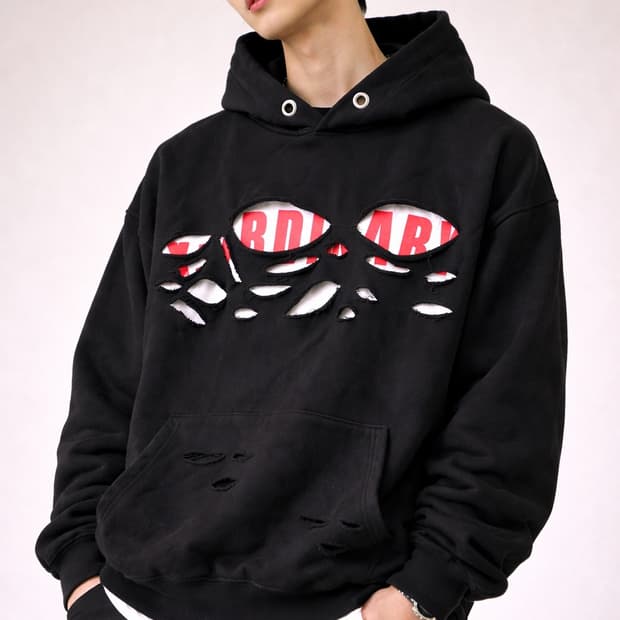 X:Ordinary 데미지 블랙 후드티 50