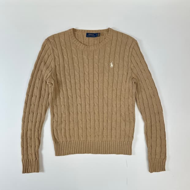 폴로랄프로렌 케이블 니트 브라운