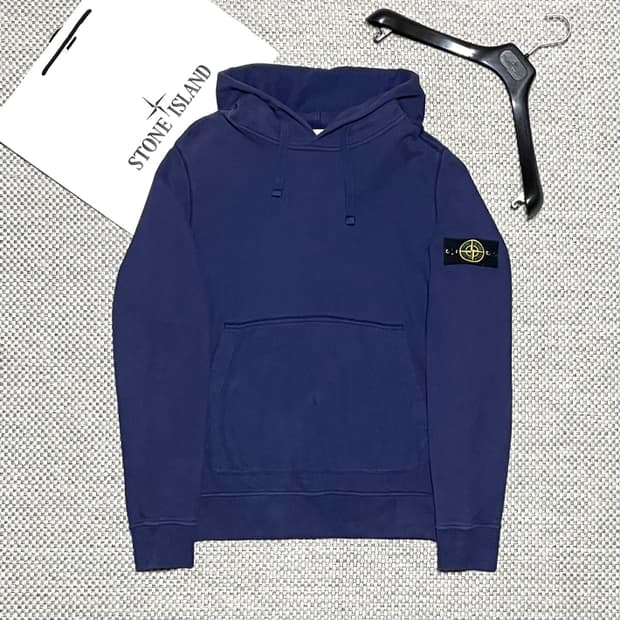 스톤아일랜드 네이비 후드티 L