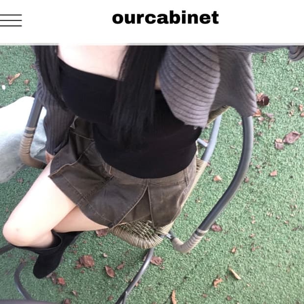 아워캐비넷 vert golgi cardigan