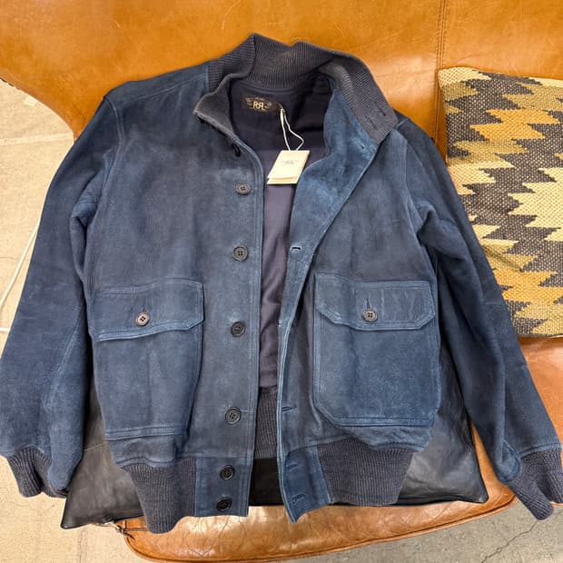 더블알엘 RRL A-1 인디고 스웨이드 자켓 [ 명작 ]