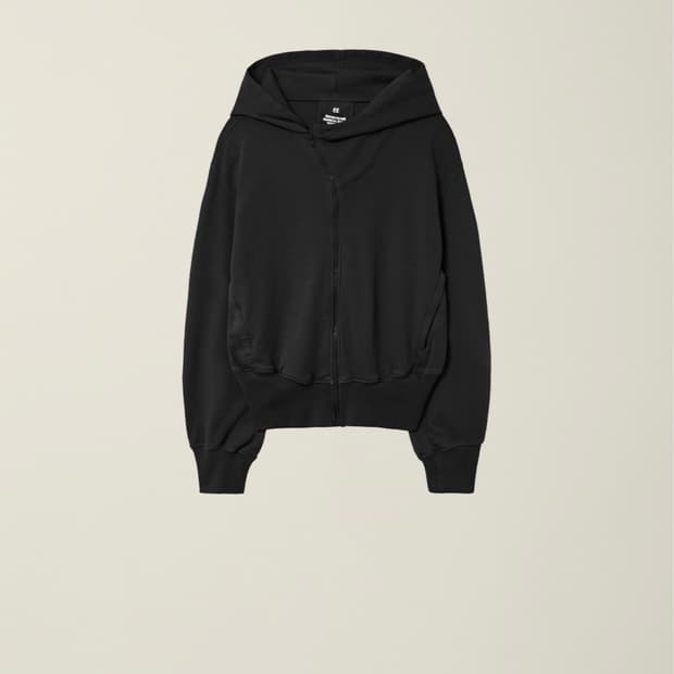 누마레 이이 커브드 후드집업 블랙 M