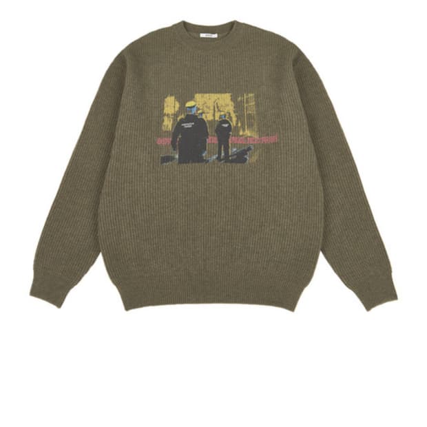 etce 니트 OFFICER HALF RIB KNIT