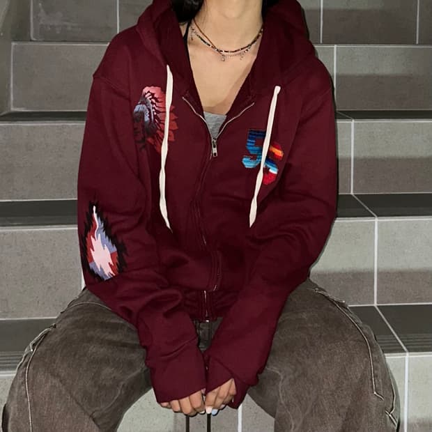 True Religion indian zip hoodie