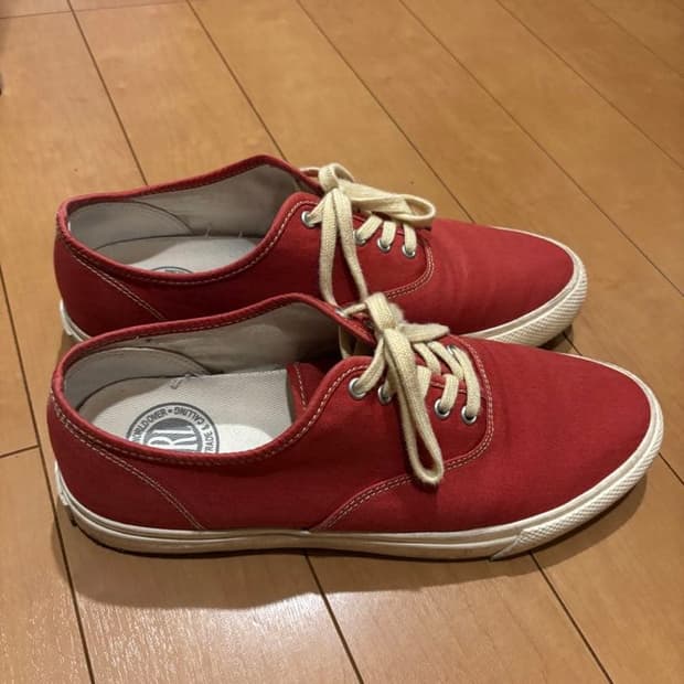RRL 더블알엘 오리지널 캔버스 스니커즈 페이디드 레드