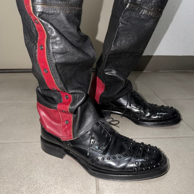 프라다 스터드 더비슈즈