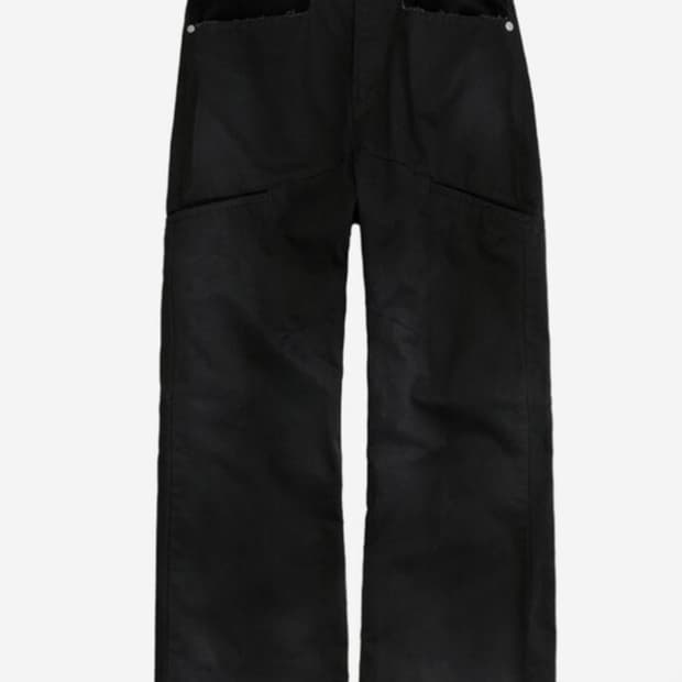 폴리테루 슬래쉬 치노 팬츠 블랙 (3)