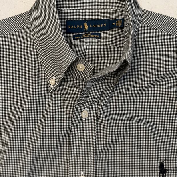 폴로 랄프로렌 체크셔츠 슬림핏 M(100-105정도 거의새상품)