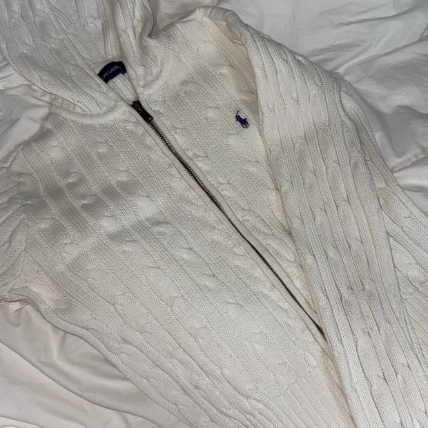 폴로 아이보리 니트집업 정품
