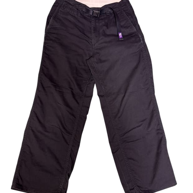 노스페이스 퍼플라벨 바이 나나미카 트윌 와이드팬츠 블랙 WS