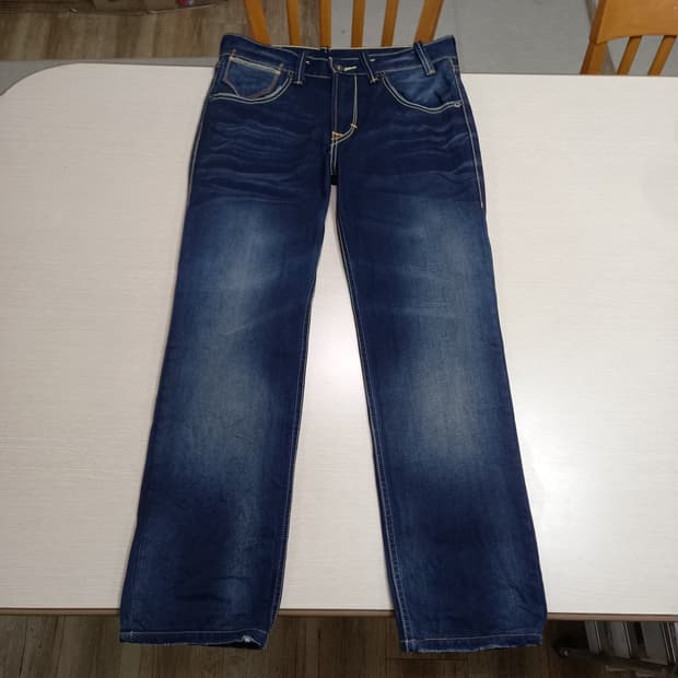 32 리바이스504 워싱 일자진 진청 32-382