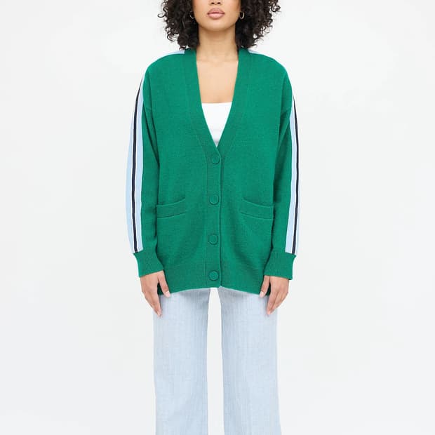 산드로 울 스트라이프 가디건